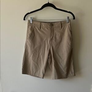 O'Neill Men's Khaki Flat Front Hybrid  Shorts size 27 GUC